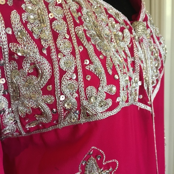 Pink Kaftan with Silver Embellishments (Pr… - Picture 3 of 8